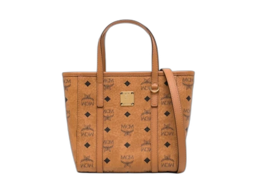 MCM Toni Vi Shopper Mni Bag Cognac
