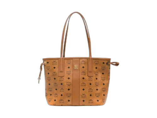 MCM Unisex Liz Viset Small Bag Cognac