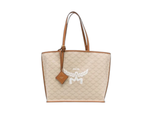 MCM Himmel Lts Medium Shopper Oatmeal