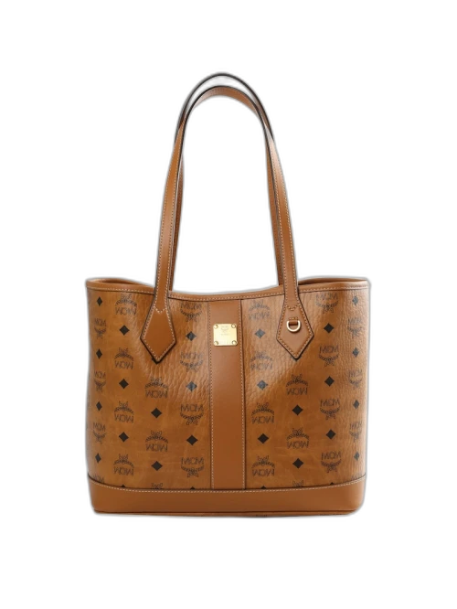 MCM Liz Vi Shopper Small Bag Cognac