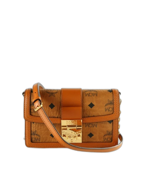 MCM Tracy Vi Mini Crossbody Bag Cognac
