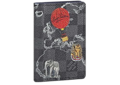Louis Vuitton Pocket Organizer Damier Graphite Map Black Lining