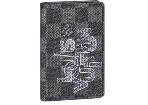 Louis Vuitton Pocket Organizer Damier Graphite Link Grey Lining
