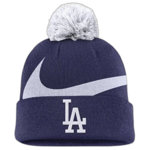 Nike Los Angeles Dodgers Team Stripe Peak Men's Nike Mlb Cuffed Pom Beanie