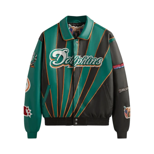 Kith & Jeff Hamilton for the NFL: Dolphins Leather Varsity Jacket 'Dolphins'