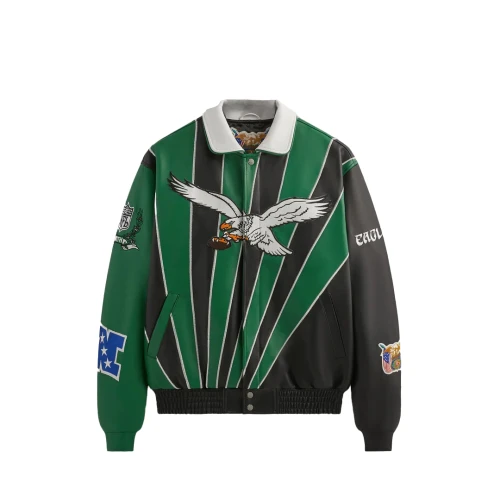 Kith & Jeff Hamilton for the NFL: Eagles Leather Varsity Jacket 'Eagles'