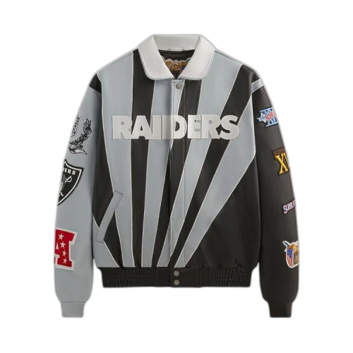 Kith & Jeff Hamilton for the NFL: Raiders Leather Varisty Jacket 'Raiders'