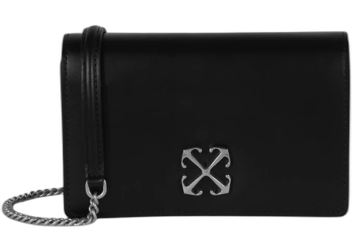 OFF-WHITE Jitney 0.5 Leather Shoulder Bag Black