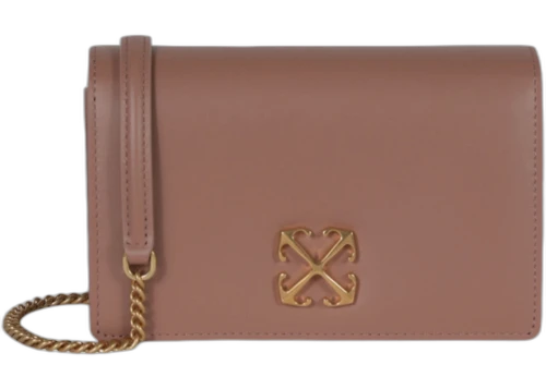 OFF-WHITE Jitney 0.5 Leather Shoulder Bag Nude