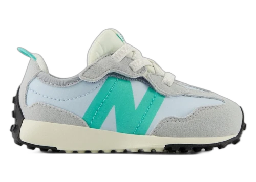 New Balance 327 Hook and Loop Aluminum Grey Cyber Jade (TD)