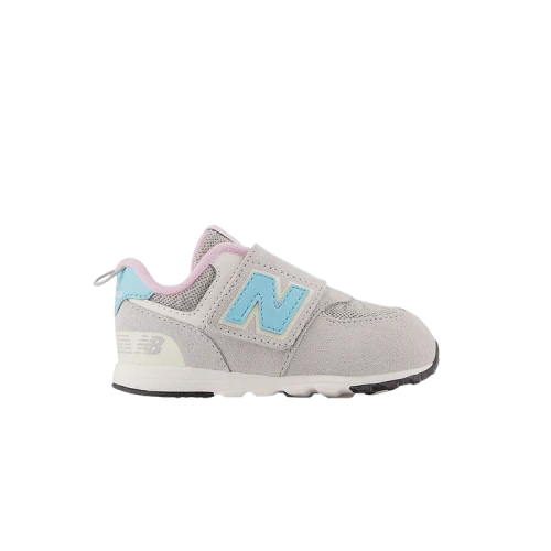 574 New-B Hook & Loop Toddler 'Brighton Grey Summer Aqua'