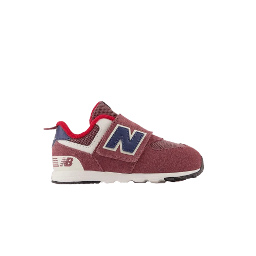 New Balance 574 New-B Hook & Loop Toddler Wide 'Washed Burgundy Navy'