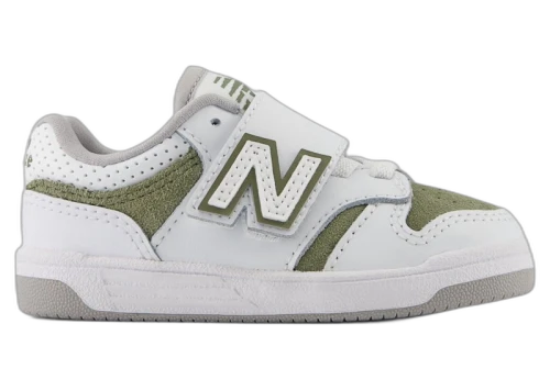 New Balance 480 Hook and Loop White Dark Olivine (TD)
