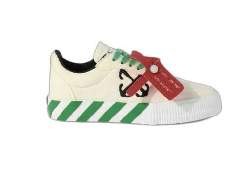 OFF-WHITE Vulc Low Off White Green (Kids)