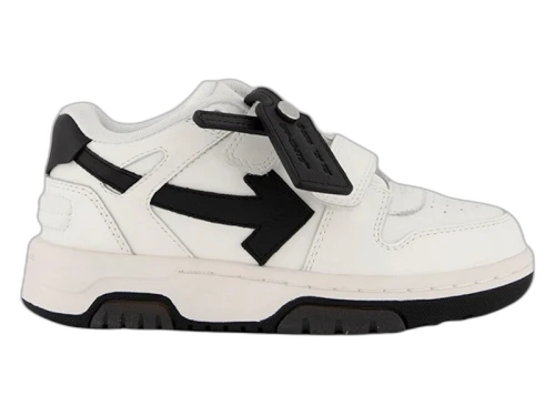 OFF-WHITE Out Of Office OOO Straps Low Tops White Black