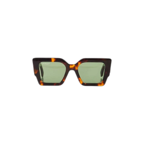 OFF-WHITE Catalina Rectangular Frame Sunglasses Brown/Green/Gold (OERI003Y21PLA0016055)