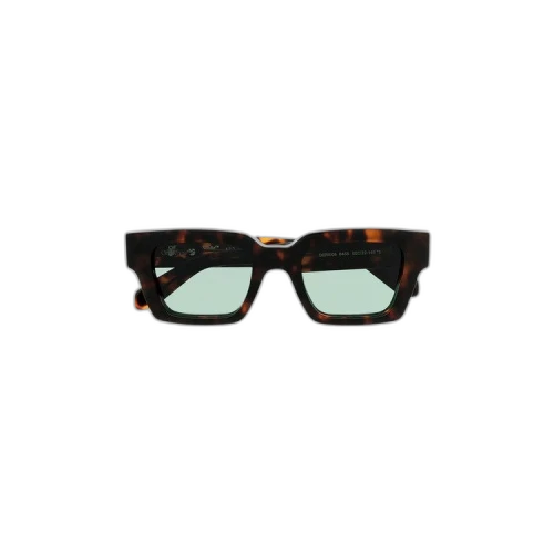 OFF-WHITE Virgil Square Frame Sunglasses Brown Turtleshell/Havana Green