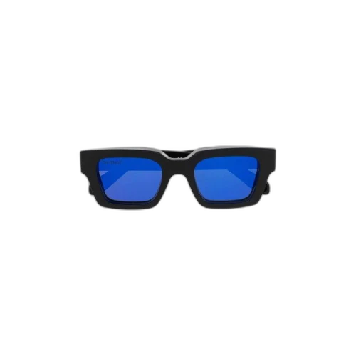 OFF-WHITE Virgil Rectangle Frame Sunglasses Black/White/Blue (OERI022S22PLA0011045)