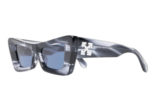 OFF-WHITE Accra Cat-Eye Marbled Sunglasses Navy Blue/Multi/Blue (OERI027S22PLA0014945)