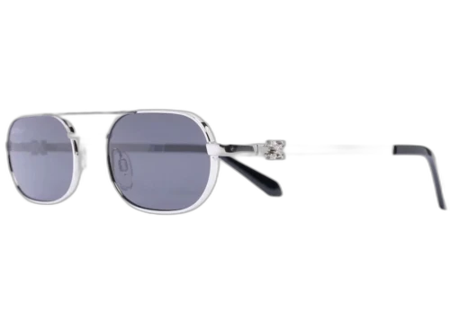 OFF-WHITE Baltimore Sunglasses Silver/Dark Grey (OERI072S23MET0017207)
