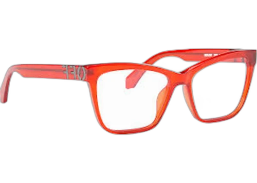 OFF-WHITE Style 67 Eyeglasses Red/Clear Lens (OERJ067S24PLA0012500-FR)