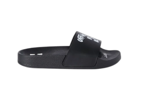 OFF-WHITE Pool Sliders Paint Script Black White (Kids)