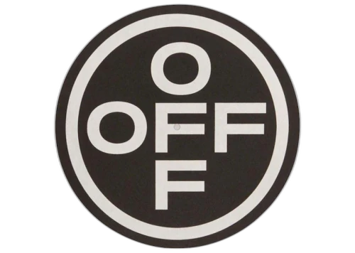 OFF-WHITE OFF Cross Vinyl Slipmat Set Black