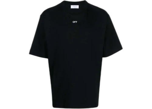 OFF-WHITE Off Stamp-Print Cotton T-shirt Black