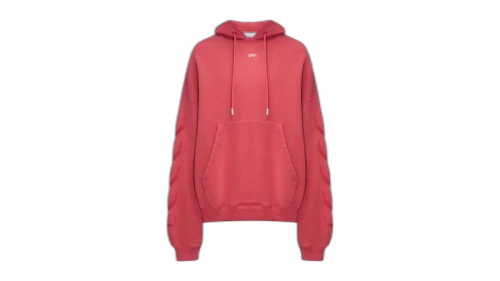 OFF-WHITE St. Matthew Design Skate Fit Hoodie Washed Red