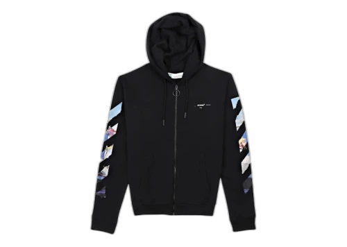 OFF-WHITE Edouard Manet Floating Studio Arrows Zip Up Hoodie Black/Multi