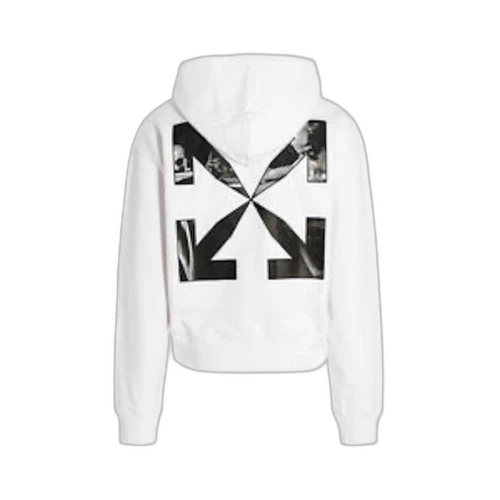 OFF-WHITE Caravag Arrow Slim Zip Hoodie White