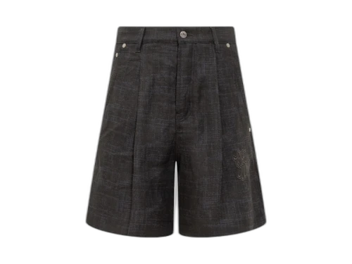 OFF-WHITE High-Rise Wide-Leg Shorts Blue