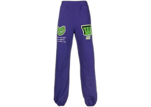 OFF-WHITE Varsity Patch Sweatpants Purple