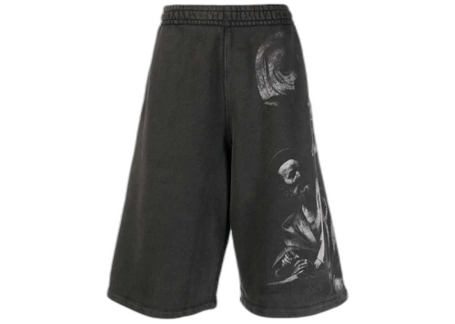 OFF-WHITE BW S.Matthew Over Sweatshorts Black