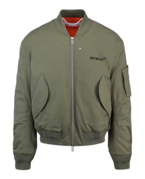 OFF-WHITE Diag Tab Bomber Jacket Green