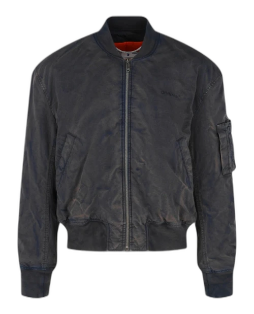 OFF-WHITE Diag Tab Vintage Bomber Jacket Blue