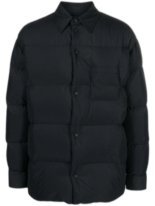 OFF-WHITE Button-Front Puffer Jacket Black