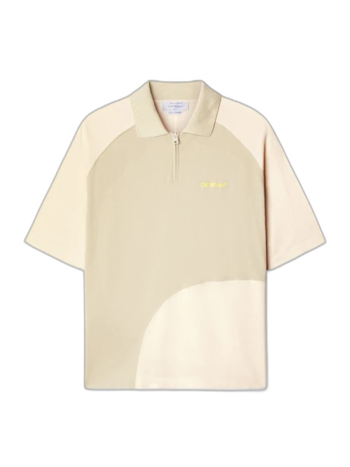 OFF-WHITE Golf Polo Shirt Beige/White