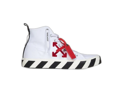 OFF-WHITE Vulcanized Hi White Red Canvas