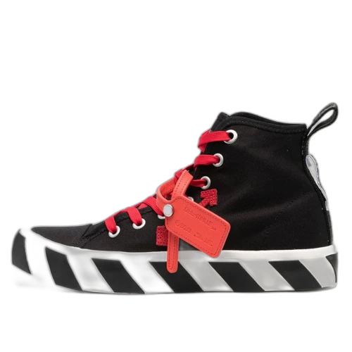 OFF-WHITE Vulcanized Hi Black Red Canvas