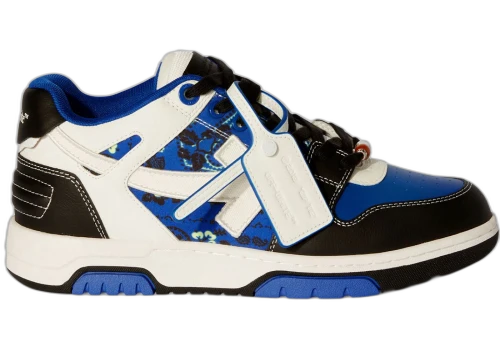OFF-WHITE Out Of Office "OOO" Low Tops Blue Bandana