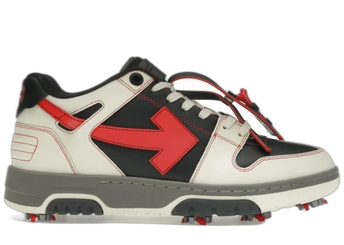 OFF-WHITE Out Of Office OOO Low Tops Golf Paris Hilinski Red Black