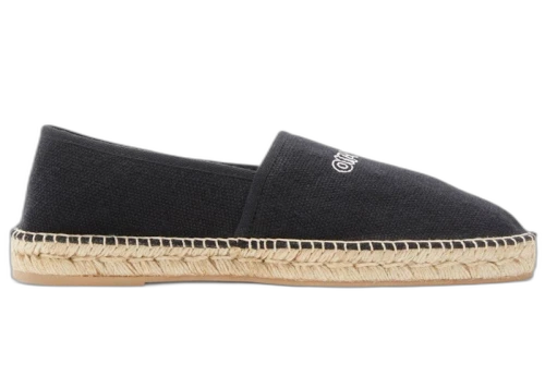 OFF-WHITE Logo Canvas Espadrilles Black