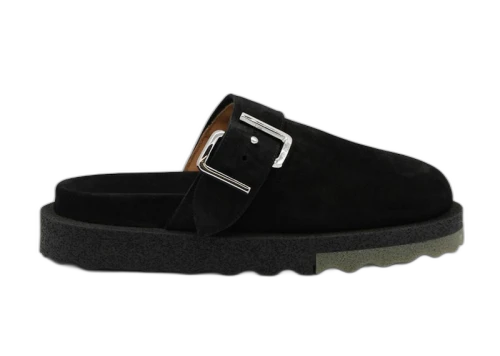 OFF-WHITE Spongesole Clogs Black Suede