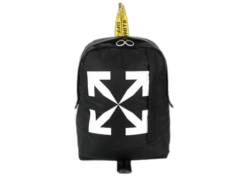 OFF-WHITE Arrow Print Backpack Black/Yellow