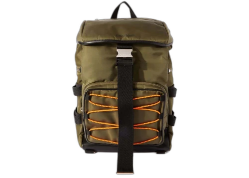 Off-White Courrie Flap Drawstring Backpack Moss Green/Multicolor