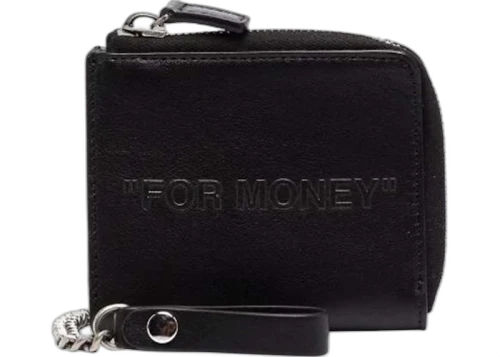 OFF-WHITE Quote Chain Wallet Black
