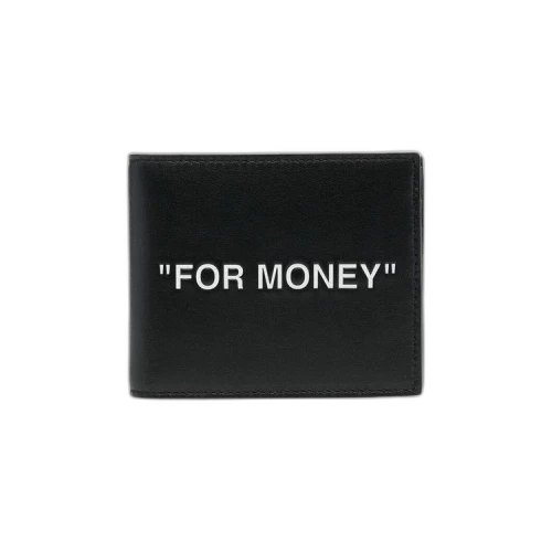 Off-White Quote "FOR MONEY" Bifold Wallet Black/White