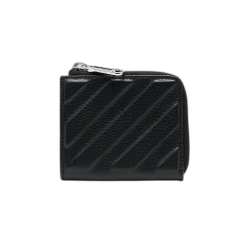 Off-White Binder Leather Card Holder Black