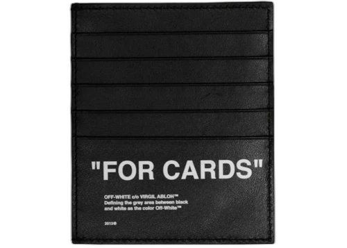 OFF-WHITE Bold Quote Card Holder "FOR CARDS" Black